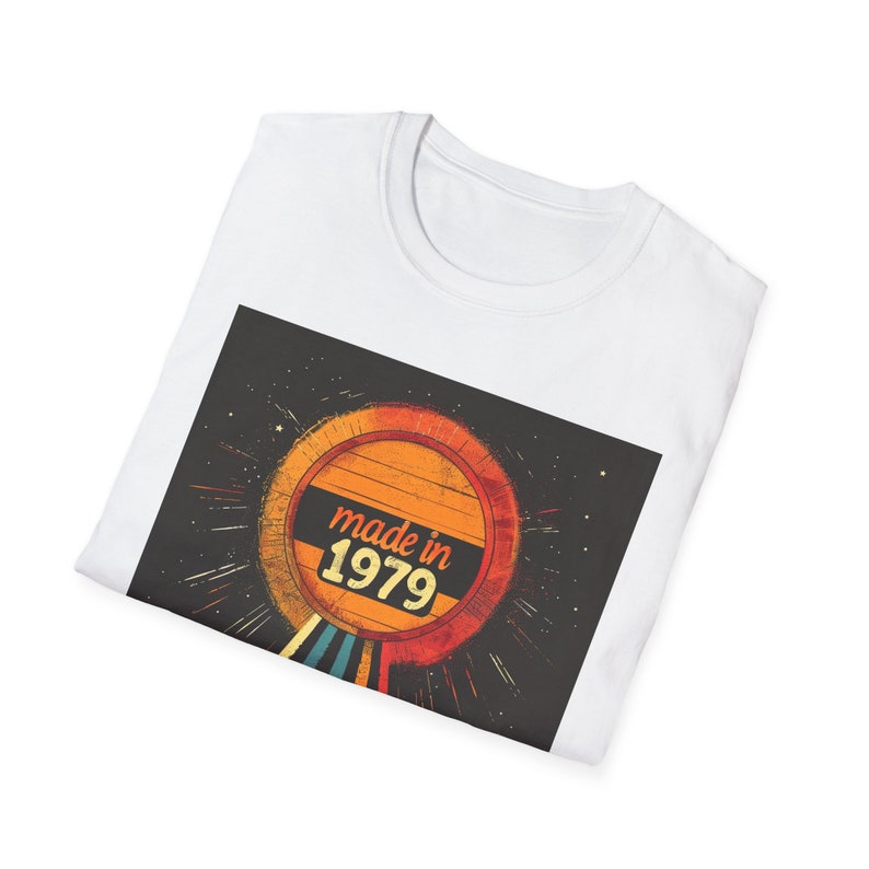 Unisex Softstyle Tshirt, Retro Vintage Cotton Tee, Made in 1979 Shirt