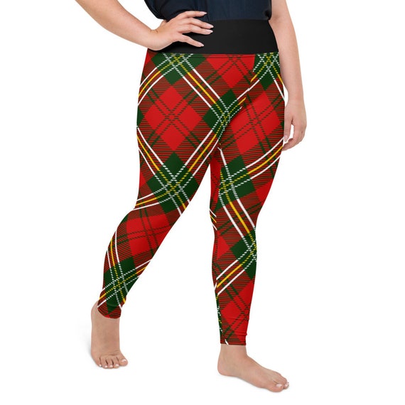 Plus Size Christmas Leggings, Holiday Womens Adult Yoga Pants