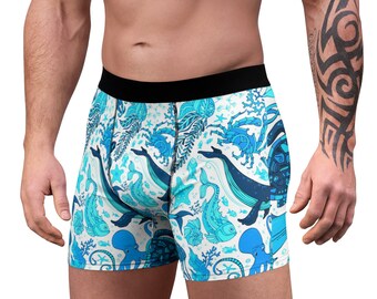 Water Lily Koi Pond Fish Mens Sport Boxer Brief Breathable Underwear Water Lily Koi Pond Fish Mens Sport Boxer Brief Breathable Underwear
