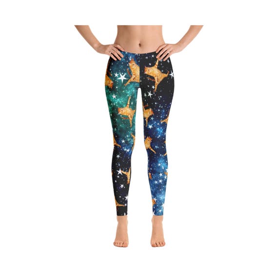 Womens Leggings, Flying Cat Galaxy Star Print Leggings, Funny Womens Yoga  Pants, Animal Legging, Polyester Spandex Leggings XS S M L XL Size -   Canada