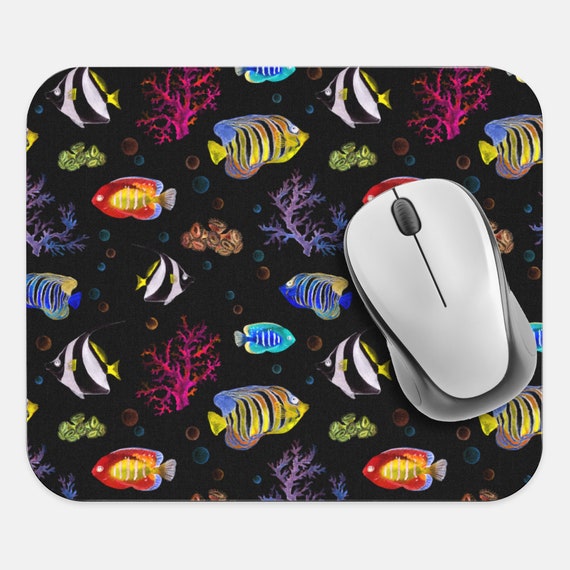 Fish Mouse Pad, 9x8 Animal Sea Ocean Fish Mouse Pad, Tech Desk