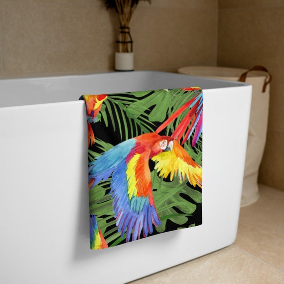 Large Beach Towel, 30 X 60 Inch Towel, Bath Towel, Tropical Floral