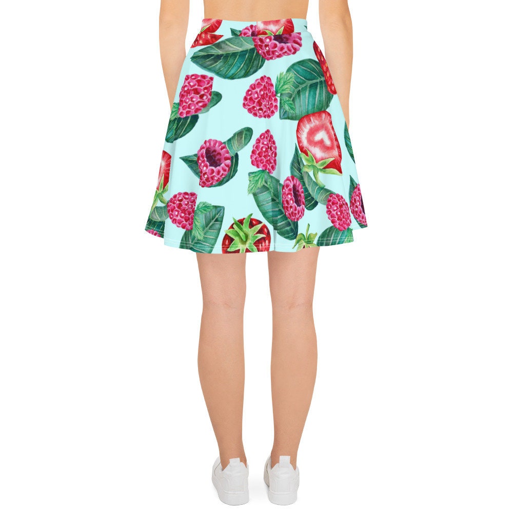 Womens Skater Skirt Circle Skirt Berries Fruit Food Print Etsy UK