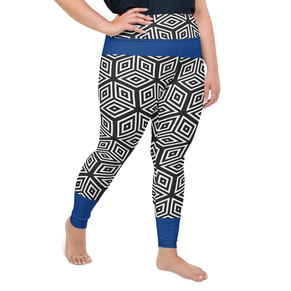 Plus Size Geometric Leggings, Holiday Womens Adult Yoga Pants, Geometric  Marble Clothing, Polyester Spandex Leggings Size 2XL 6XL 