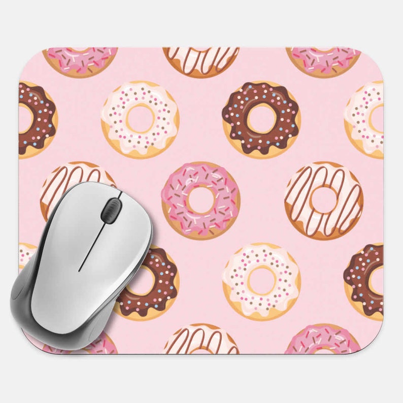 Funny Food Sweets Donuts Mouse Pad Neoprene Non Slip Mouse Pad Donuts Mouse Pad Tech Desk Office Computer Mouse Pad Office Supplies