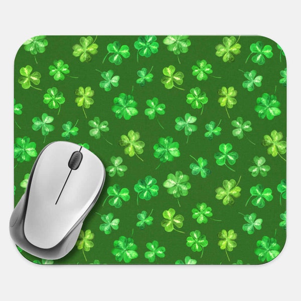 Shamrock Mouse Pad, 9"x8" St. Patrick's Day Mouse Pad, Tech Desk Computer Pad, Computer Mouse Pad Office Supplies, Non Slip Mouse Pad