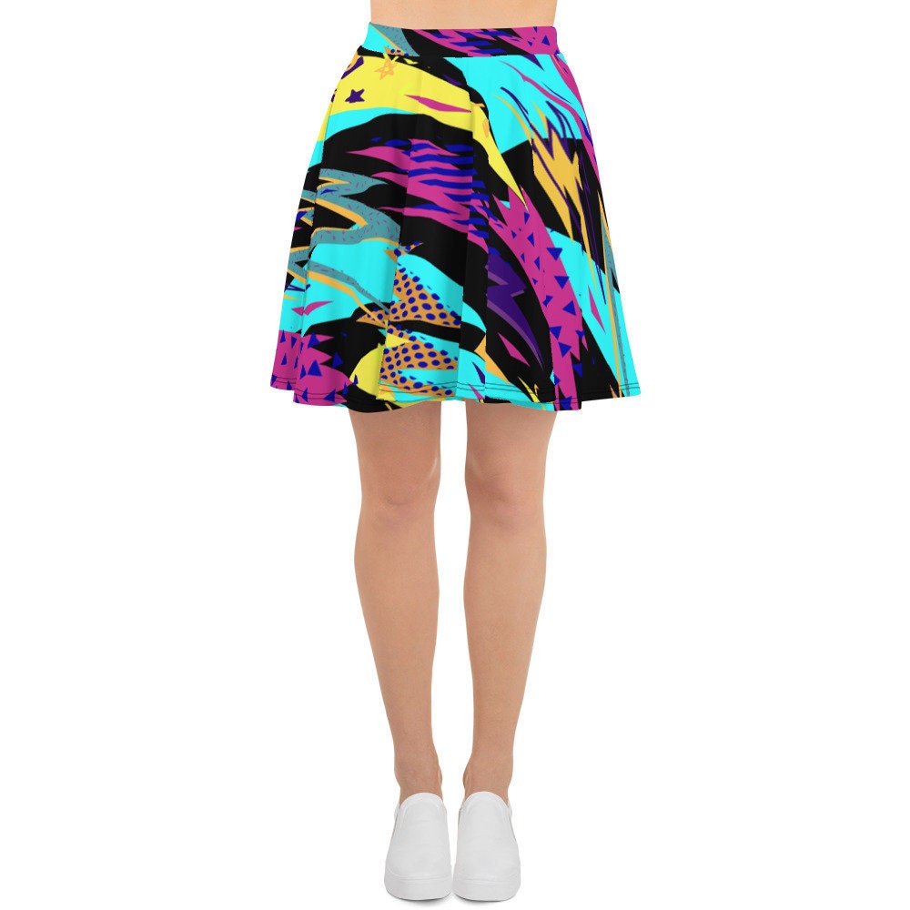 white skater skirt 90s