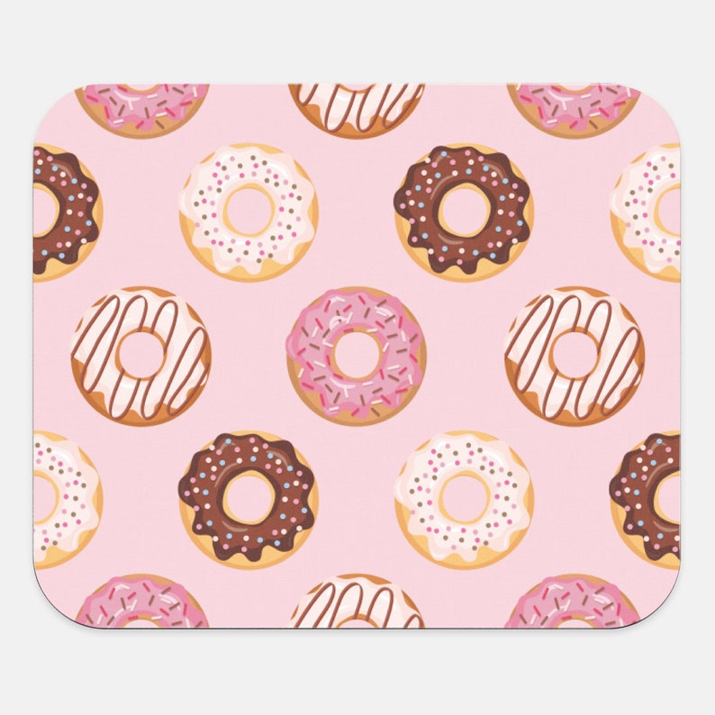 Funny Food Sweets Donuts Mouse Pad Neoprene Non Slip Mouse Pad Donuts Mouse Pad Tech Desk Office Computer Mouse Pad Office Supplies