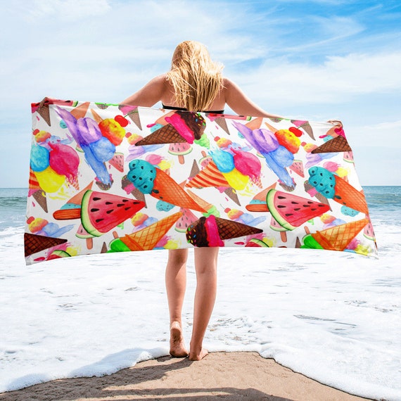 Toalla de playa grande, toalla de 30 x 60 pulgadas, toalla de baño, toalla  de impresión de amor de los corazones del día de San Valentín, ropa de cama