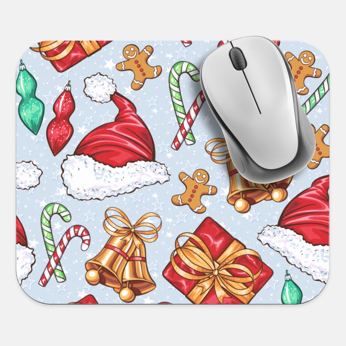 Christmas Mouse Pad Gingerbread Candy Mouse Pad Tech Desk Etsy