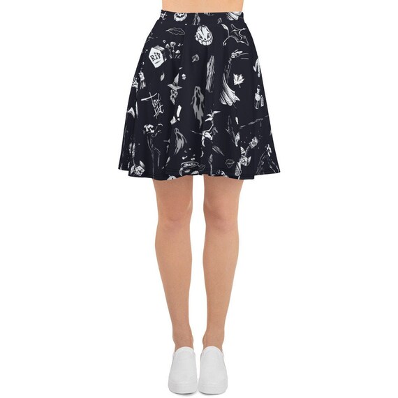 White skater skirt etsy top