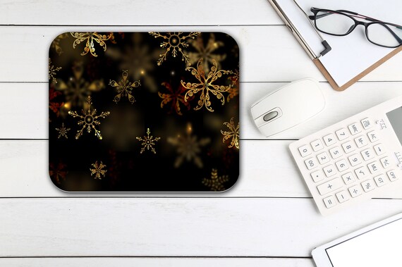 Christmas Snowflakes Mouse Pad Tech Desk Office Desk Etsy