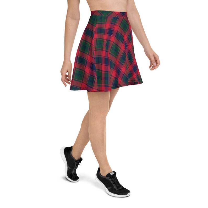 Women/'s Skater Skirt Tartan Holiday Skirt All Over Print Skirt Christmas Buffalo Plaid Winter Skirt Stretch Circle Skirt XS-3XL Size