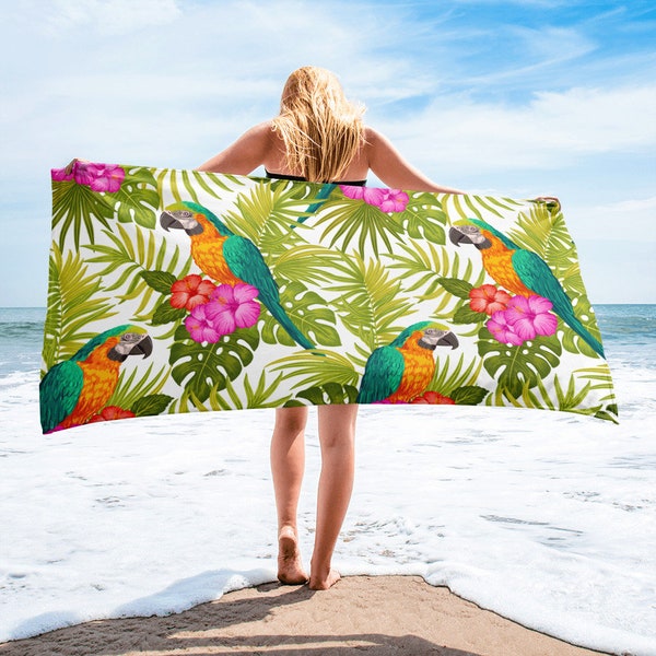 Round Beach Towel Duo Parrot main image 0