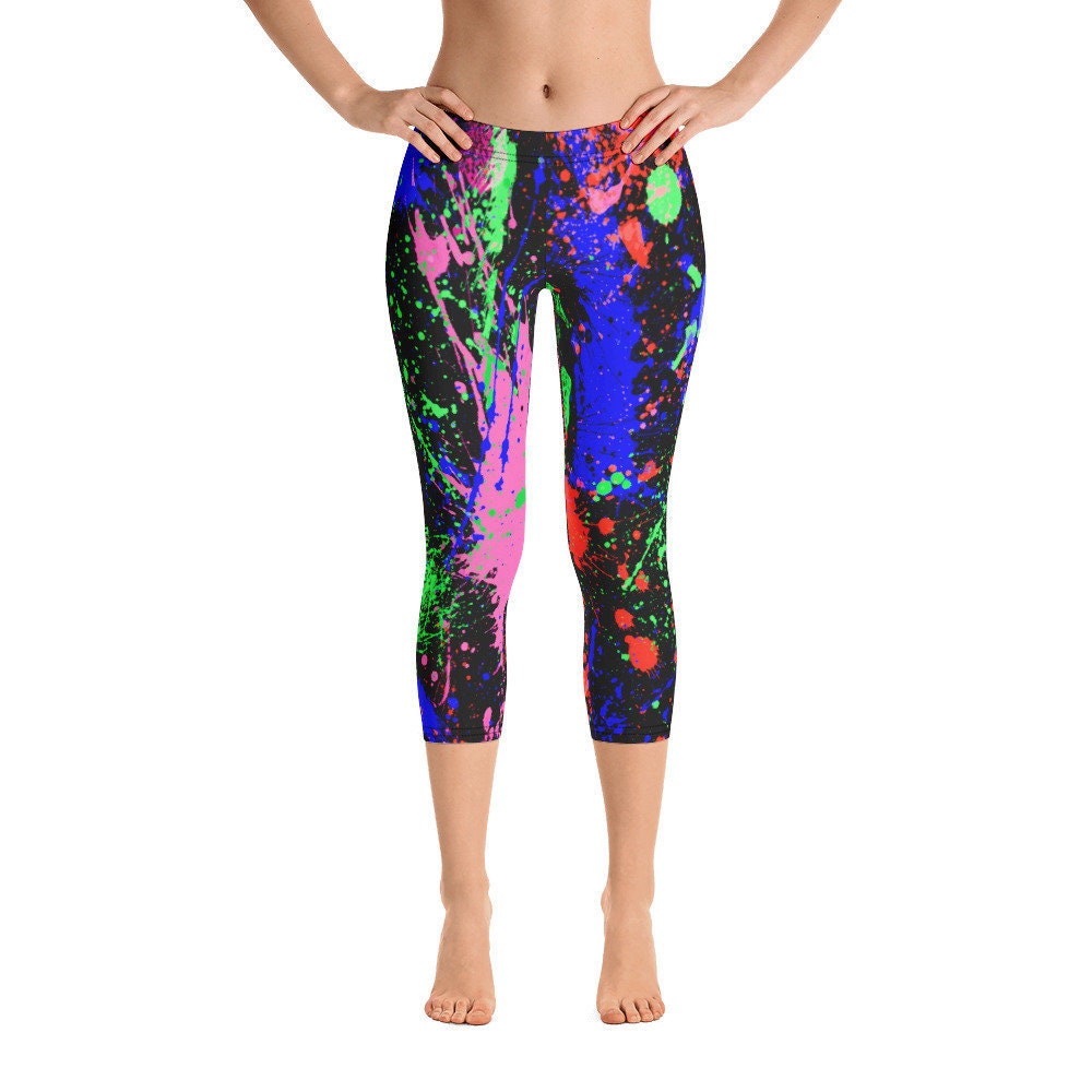 イギリス KTZ leggings レギンス 80’s 90’s y2k Womens Leggings, Retro 80's 90's Neon Leggings, Abstract