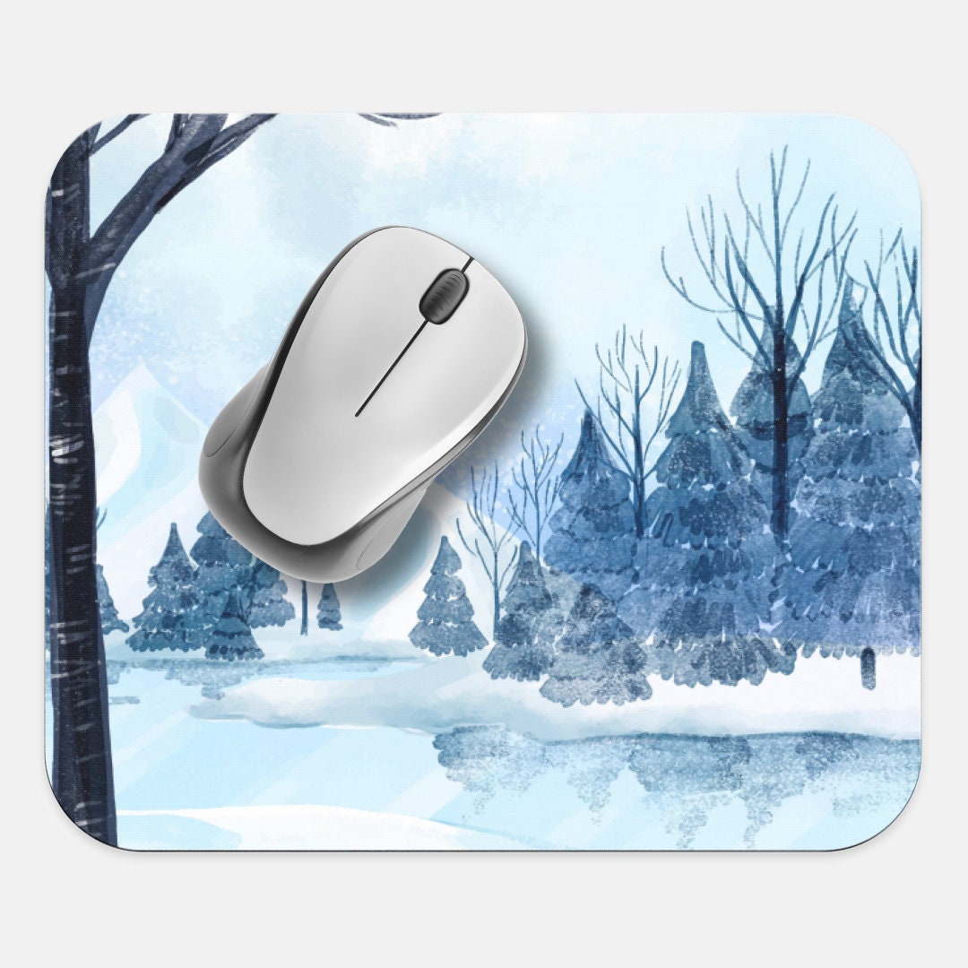 Computer Mouse Snowflake Christmas Mouse Pad, 9