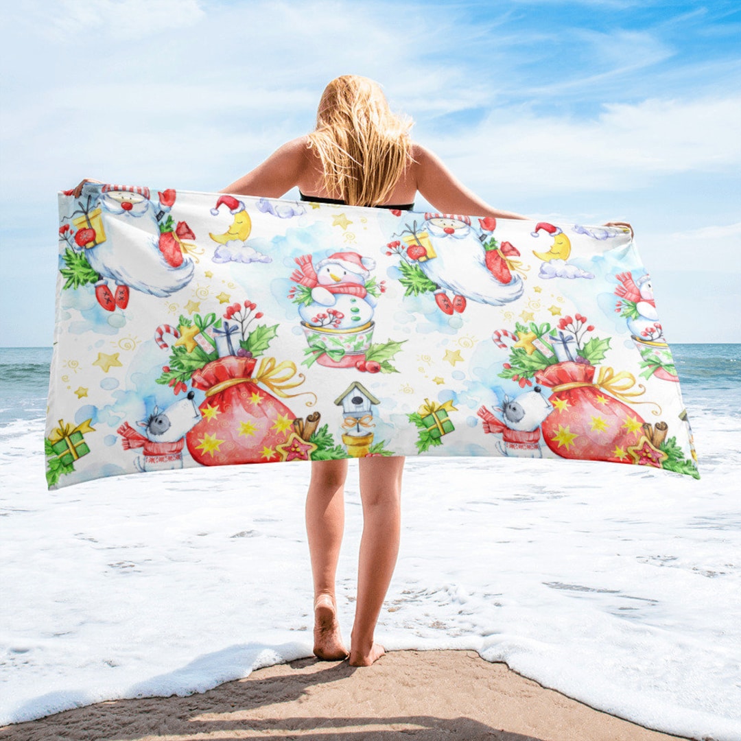 Large Beach Towel 30 X 60 Inch Towel Bath Towel Christmas