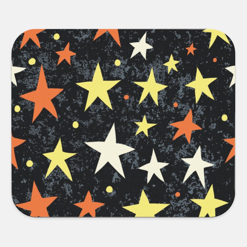 Holiday Neoprene Non Slip Mouse Pad Tech Desk Computer Mouse Pad Office Supplies Halloween Stars Mouse Pad Halloween Mouse Pad