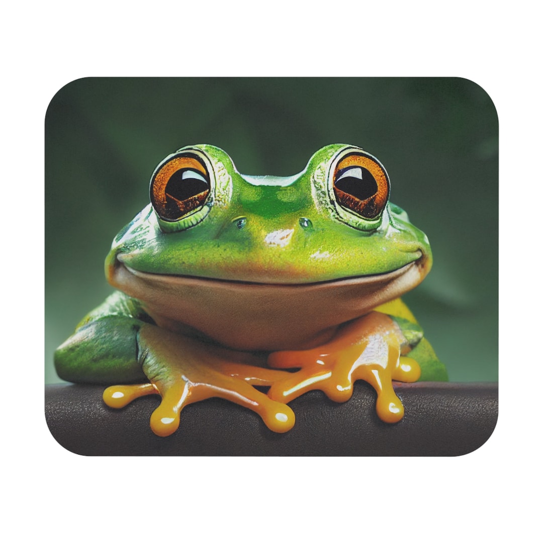 Adorable Frog Mouse Pad, 9x8 Inch, Animal Green Tree Frog Mouse Pad