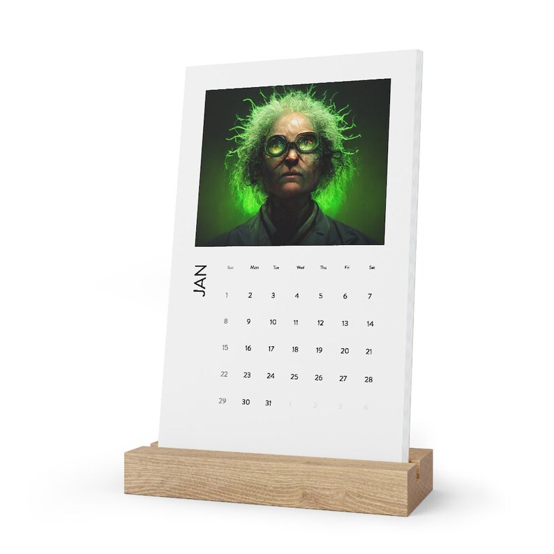 Secret Laboratory Vertical Desk Calendar 2023 Yearly Desk Etsy