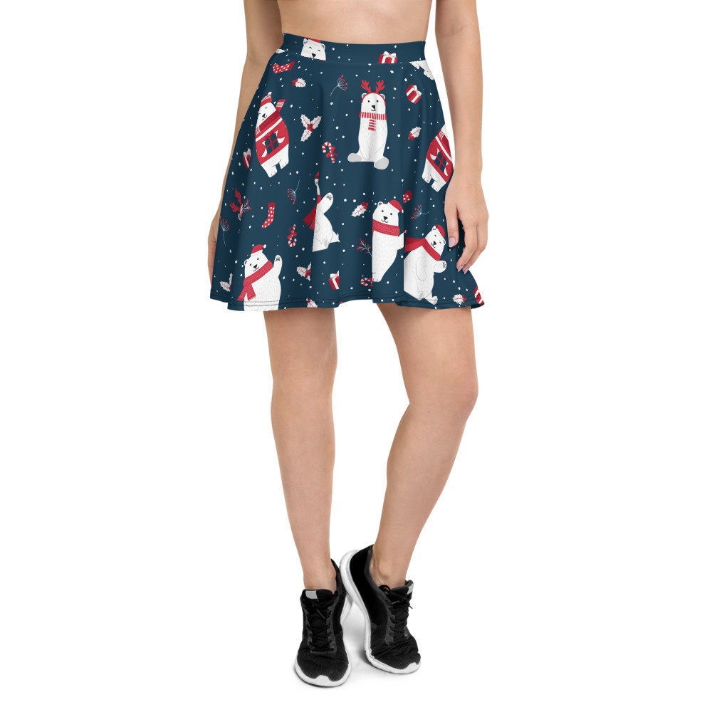 Discover Christmas Penguin Holiday Skater Skirt
