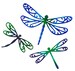 3pc Dragonflies Metal Cutting Die Set Inscets 