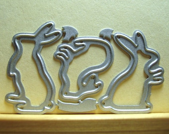 3pc Bunny Rabbit Metal Cutting Die