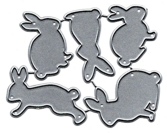 5pc Bunny Rabbit Metal Cutting Die