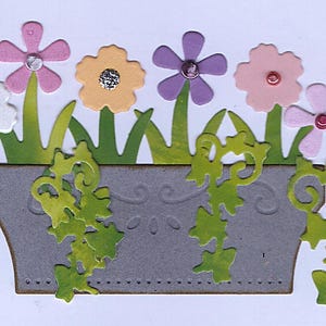 Flower Box, Flowers and Vines Metal Cutting Die