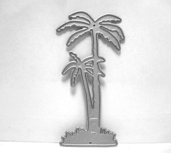 Small Palm Trees Metal Cutting Die Etsy