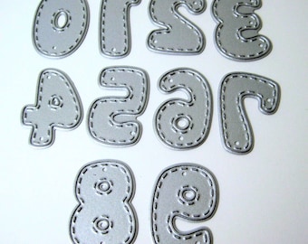 Numbers with Stitched Edge Metal Cutting Die Style