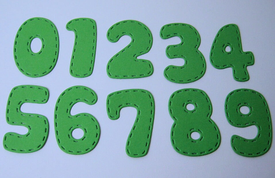 Stritched Out Numbers Numbers With Stitched Edge Metal Cutting Die Style - Etsy