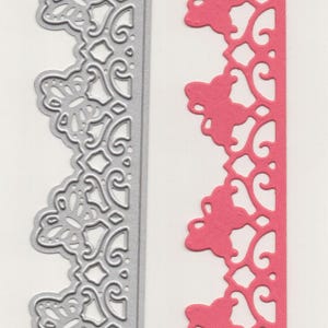 Very Large Border Edge Cutting Die with Butterflies