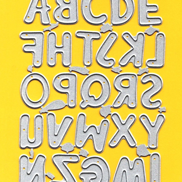 Alphabet Die Cut Etsy