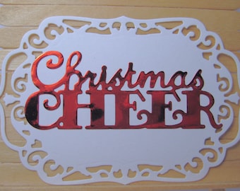 Christmas Cheer Metal Cutting Die Holiday Word Die Cuts