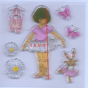 Small Ballerina Girl Stamp Set