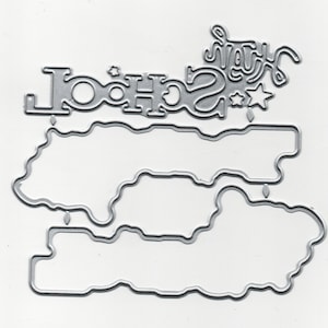 3pc High School Metal Cutting Die Set Only 3 Left