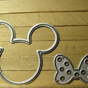 Small Mouse Head and Bow Metal Cutting Die