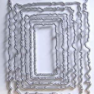 Torn Edge Rectangle Frame Metal Cutting Die Set