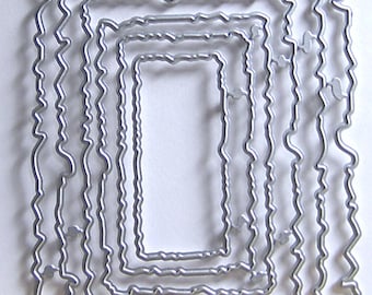 Torn Edge Rectangle Frame Metal Cutting Die Set