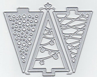 3pc Pine Tree Metal Cutting Die Christmas