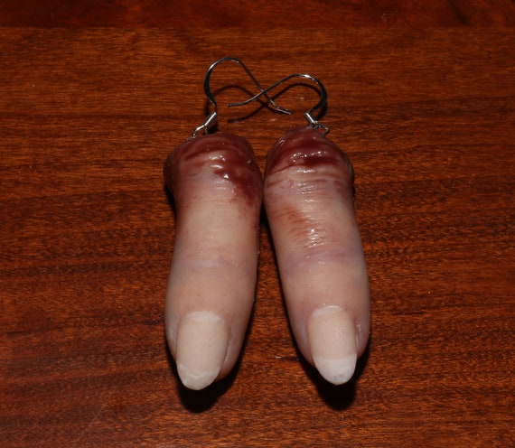 Latex Severed Finger Necklace Beige Latex Severed Finger Necklace Beige