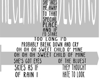 Free Free 134 Sweet Child Of Mine Svg SVG PNG EPS DXF File