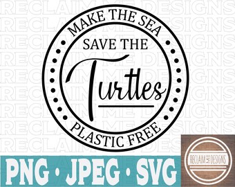 Save the turtles SVG,PNG, and JPEG file