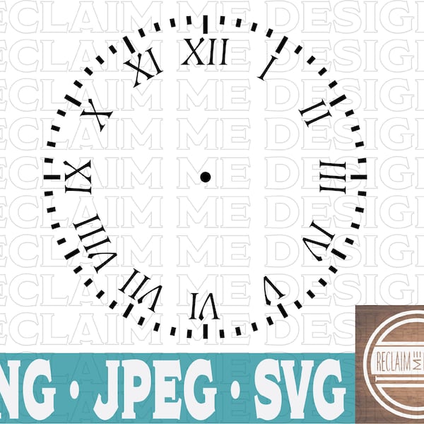 Clock Number Template Etsy Clock Number Template Etsy
