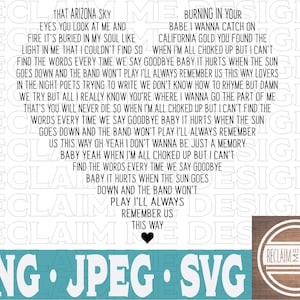 Always Remember Heart shaped SVG,PNG, and JPEG file
