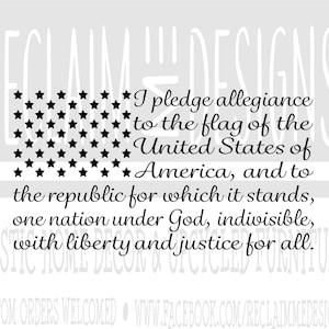 I Pledge Allegiance Flag SVG, PNG und JPEG Datei