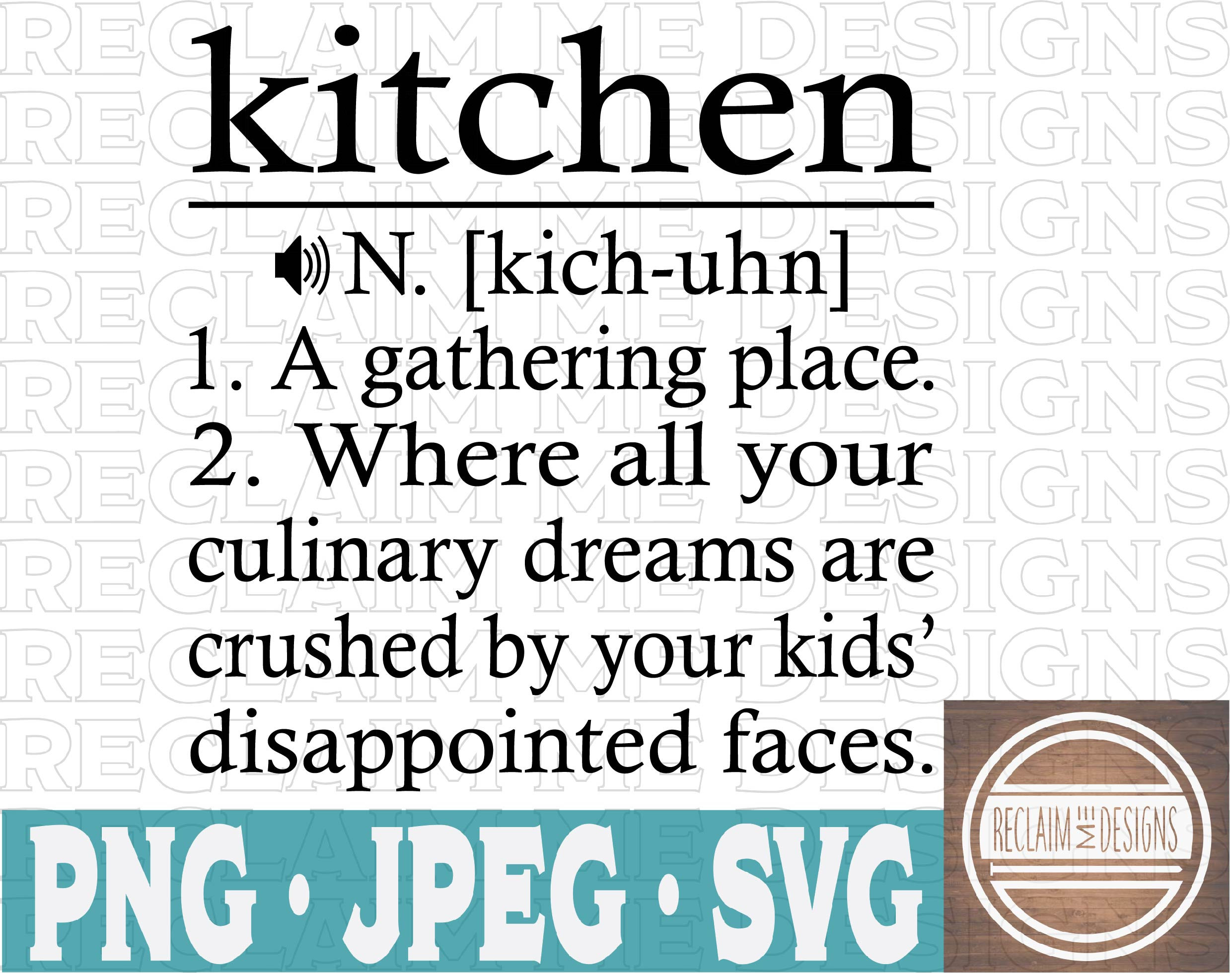 Kitchen definition SVGJPEG and PNG file Etsy