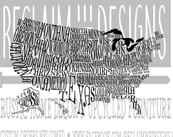 United States word art file SVG,PNG, and JPEG file