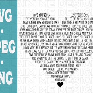Espero que você dance arquivos SVG, JPEG e PNG em formato de coração